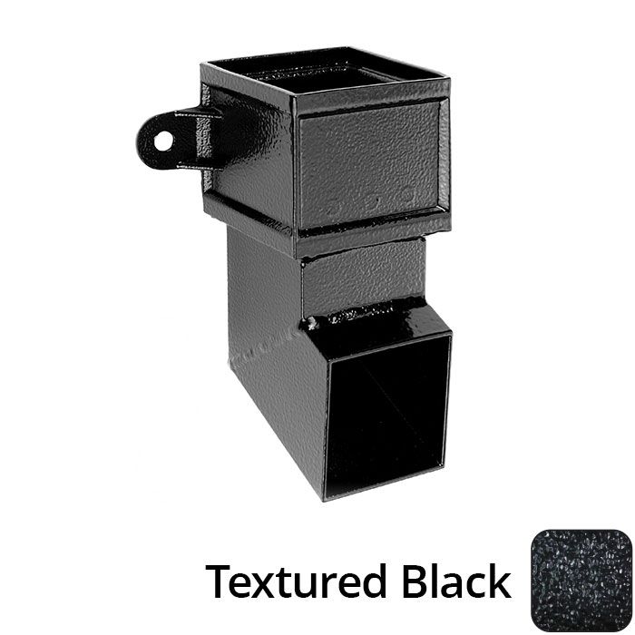 Alumasc 100 x 75mm (4"x3") Cast Aluminium Shoe with Ears - Textured Black