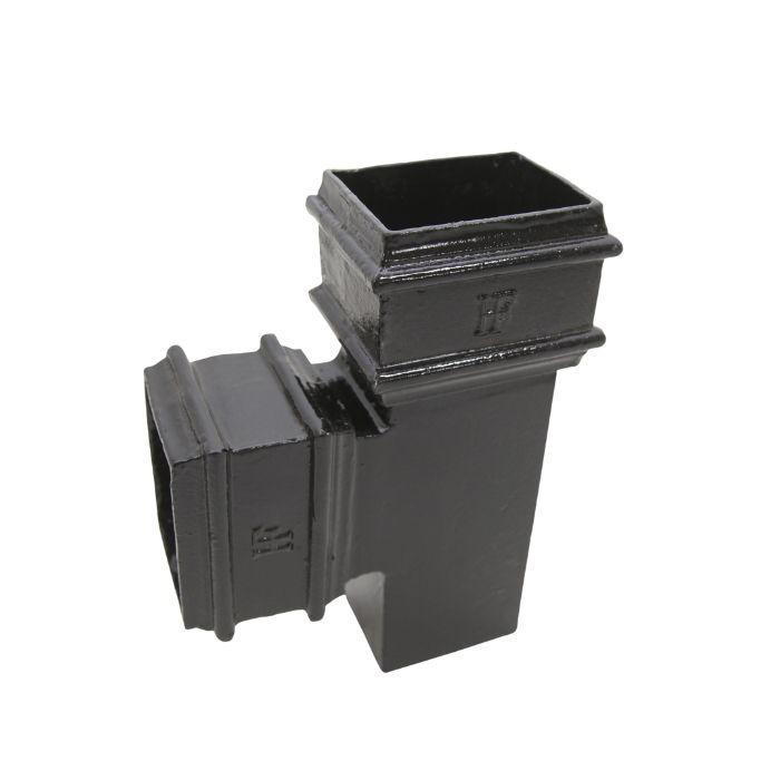 Hargreaves Cast Iron 75x75mm 92.5 Degree Square Branch - Painted Black