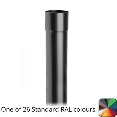 76mm (3") Round Swaged Aluminium Downpipe 3m long - One of 26 Standard Matt RAL colours TBC