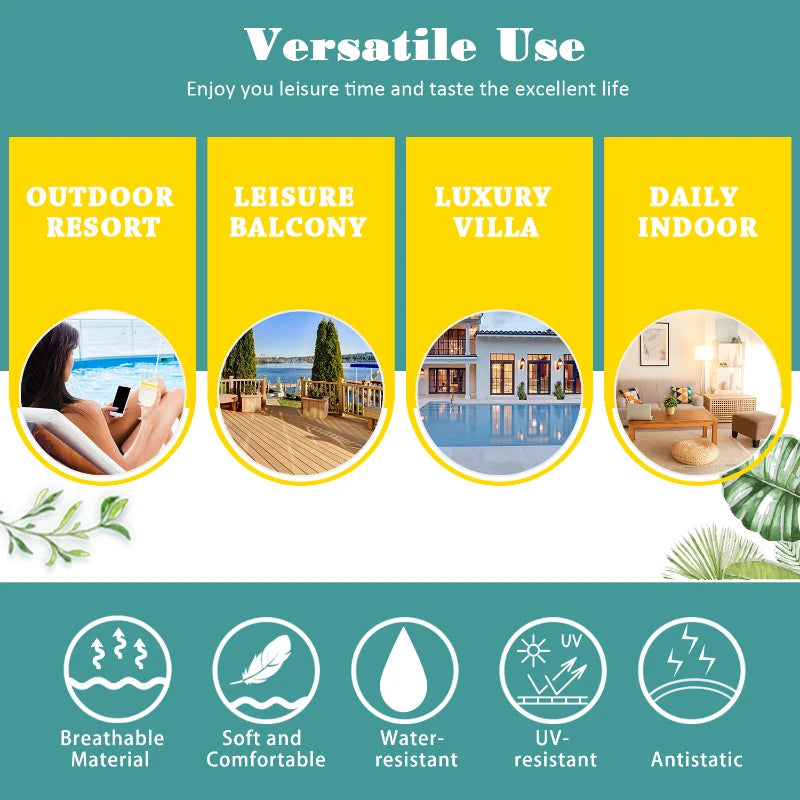 Brown Rattan Double Sun Lounger Day Bed