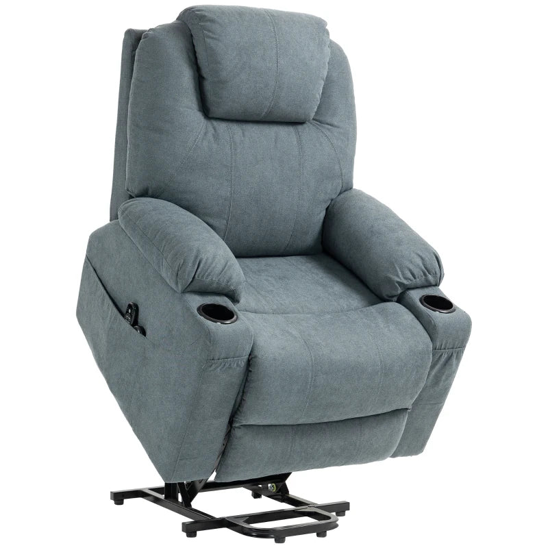 Lift and Recline Massage Armchair with Heat in Grey for Ultimate Comfort and Relaxation