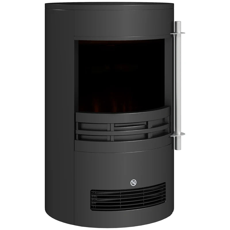 Freestanding Electric Fireplace Heater with Log Burner Effect and Thermostat Control 1000W 2000W