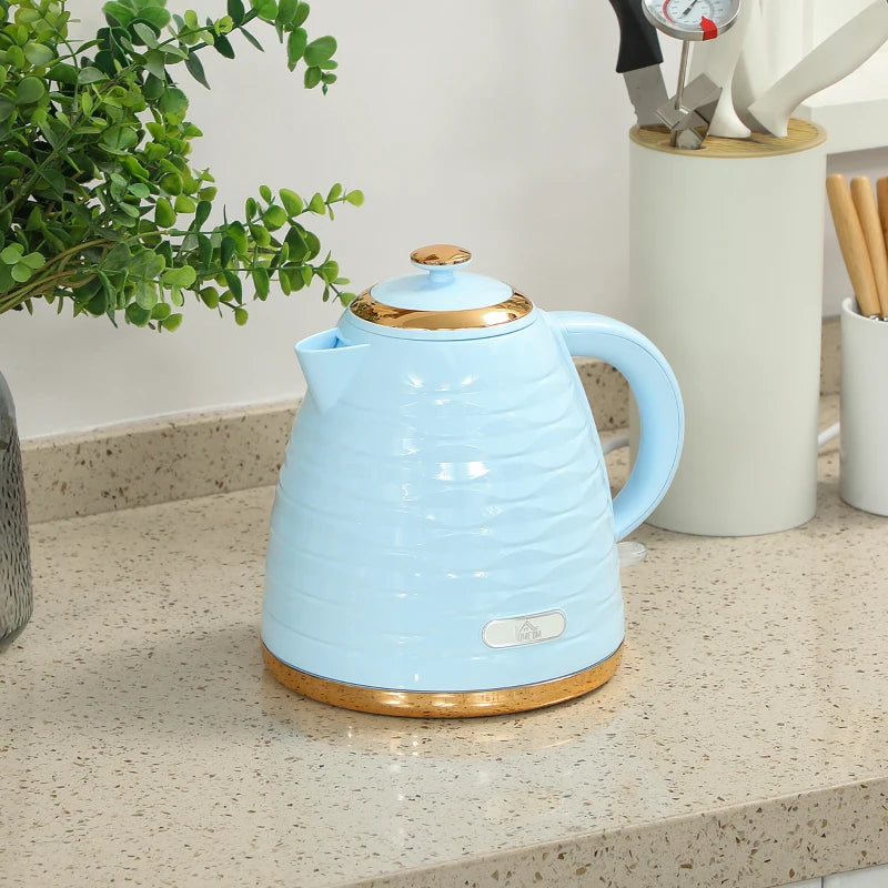 3kW Rapid Boil Light Blue Honeycomb Kettle - Stylish Electric Tea Kettle for Fast Boiling and Modern Kitchen Decor