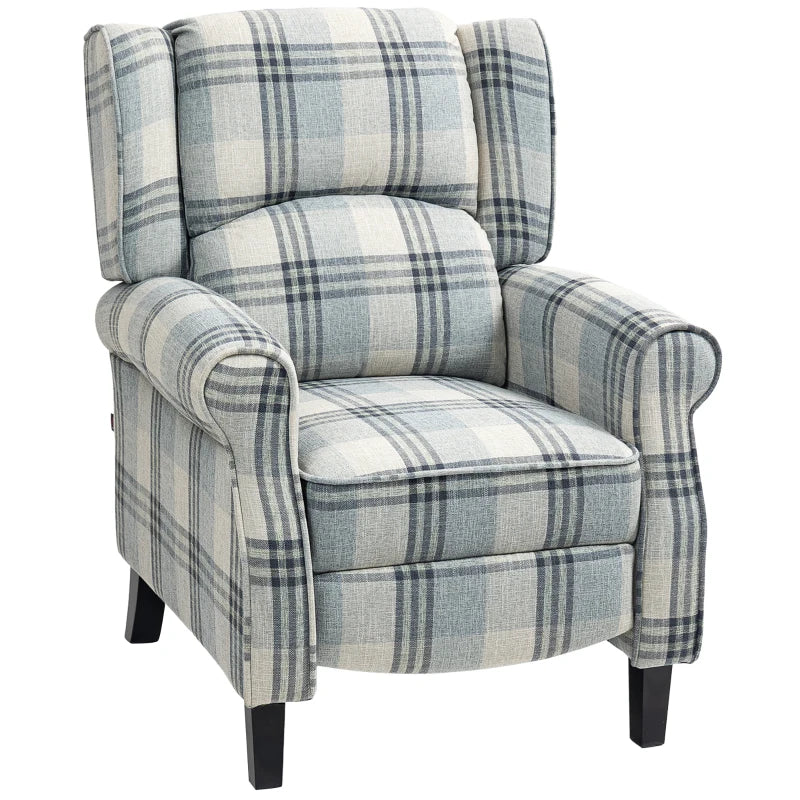 Striped 160° Reclining Armchair with Footrest for Ultimate Comfort and Relaxation