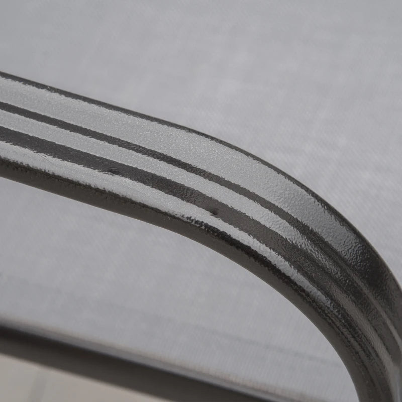 Dark Grey Stackable Outdoor Dining Chairs Set of 4