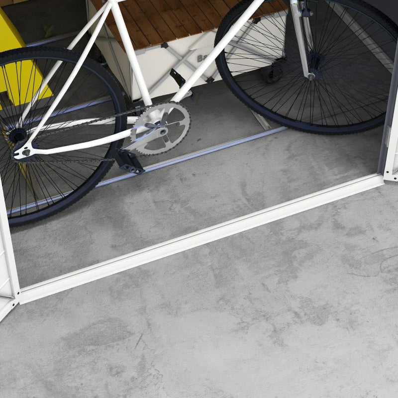 7.9ft x 6.2ft Aluminium Frame and Plastic Wall Shed With Foundation