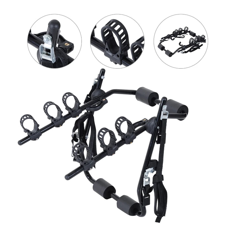 3-Bike Rear Hitch Mount with Fix Strap