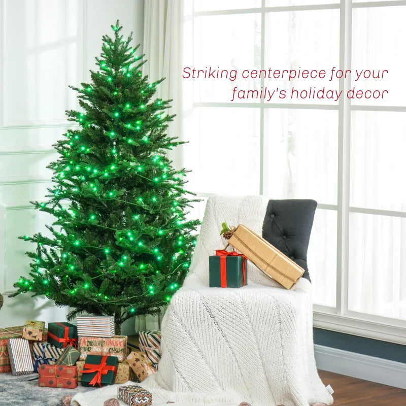 6ft LED Lights Artificial Christmas Tree - Pre-Lit Holiday Decor for Festive Home Decoration - Easy Assembly & Realistic Look