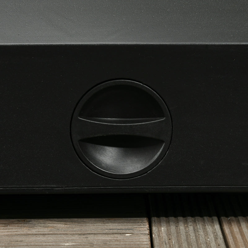 Black Garden Parasol Base Holder, 43kg Water or 60kg Sand Filled, Umbrella Stand with Wheels and Brakes