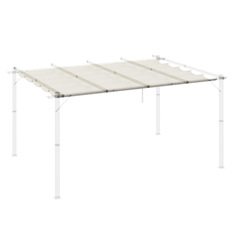 Retractable Cream White Shade Cover Canopy for 4 x 3 m Pergola - Replacement Roof