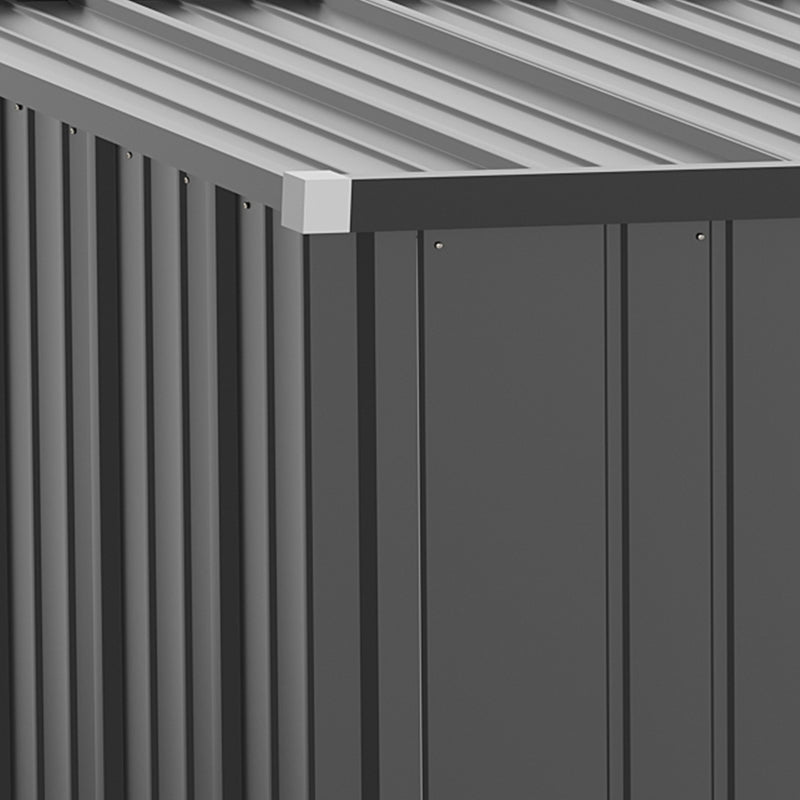 5.3ft x 3.1ft Black Metal Shed