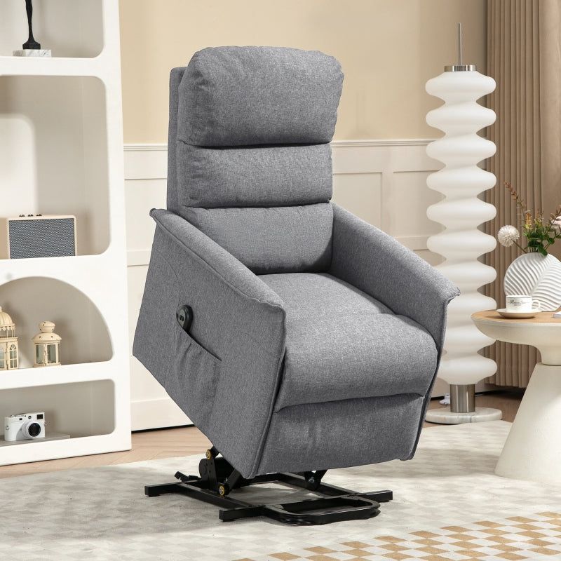 Electric Riser Recliner Armchair with Footrest in Grey - Comfortable and Stylish Seating Solution