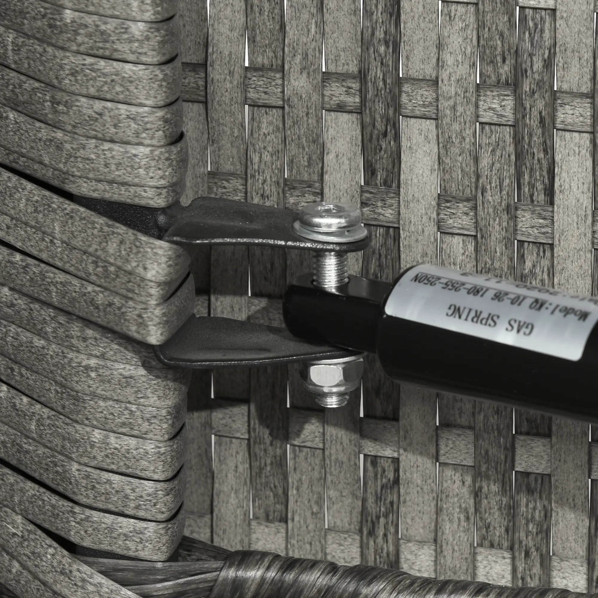 Light Grey 7 Seater Rattan Sofa, Coffee Table & Footstools