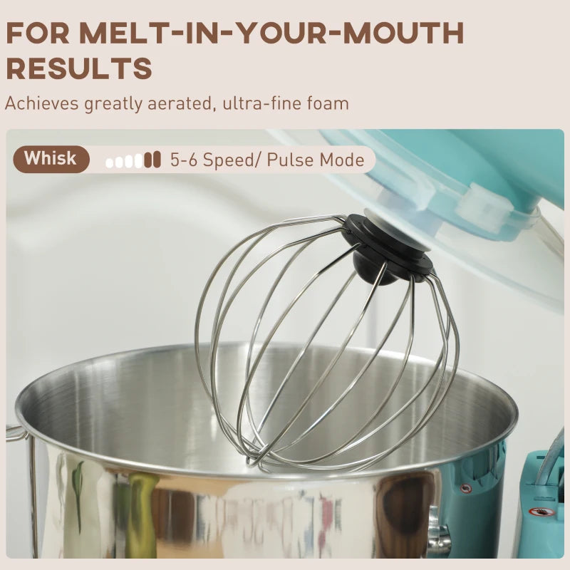 1300W Blue Kitchen Stand Mixer with Accessories - Powerful, Versatile, Perfect for Baking and Cooking