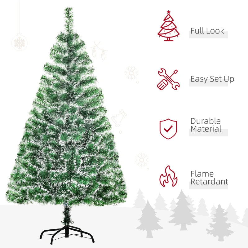 5FT Artificial Christmas Tree with Metal Stand - Indoor Holiday Decoration & Perfect Xmas Gift - Lush Branch Tips