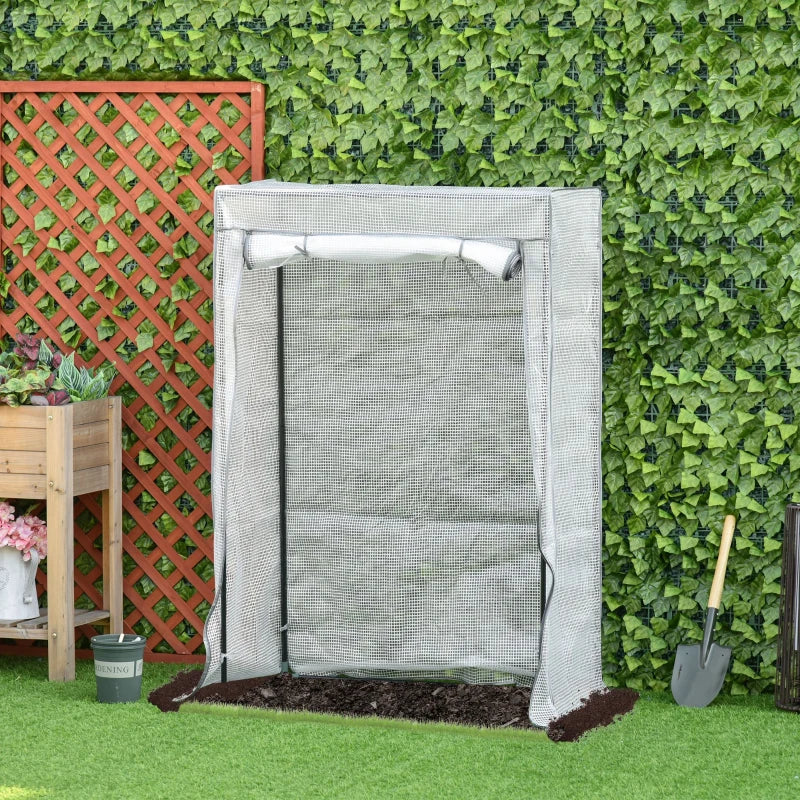 Compact Greenhouse with Roll-up Door, Tomato Greenhouse, Green, Small Outdoor Grow House