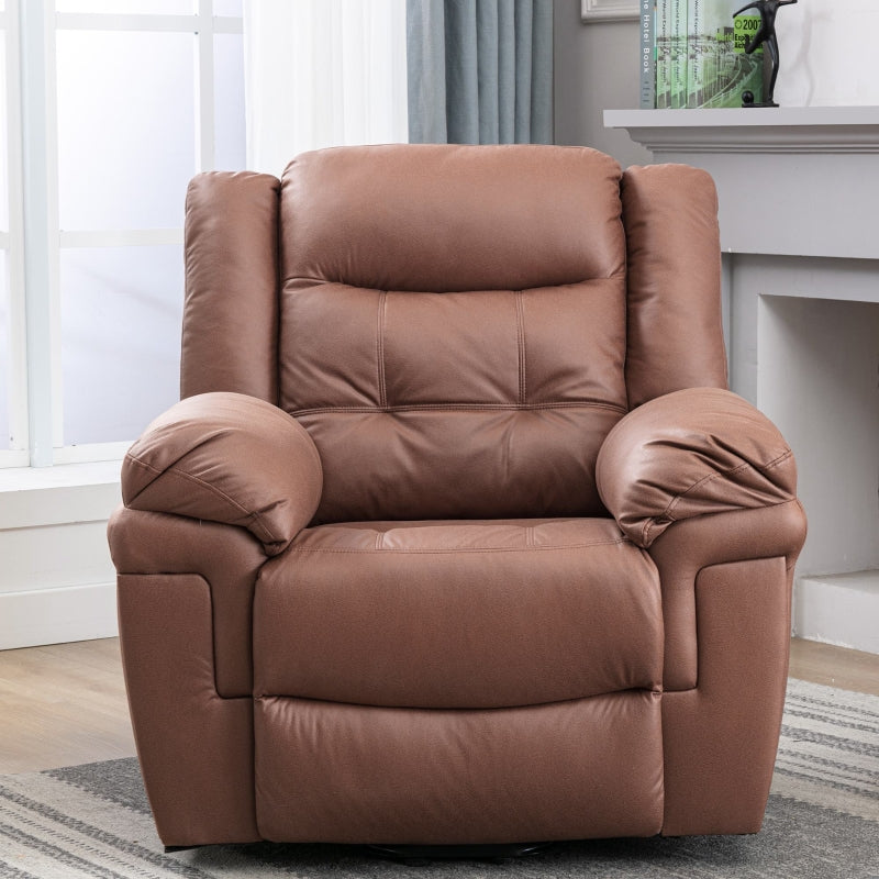 Power Lift Recliner Chair with Heating and Massage for Elderly, Soft Upholstery, Sturdy Frame, Brown, 99x83x106 cm