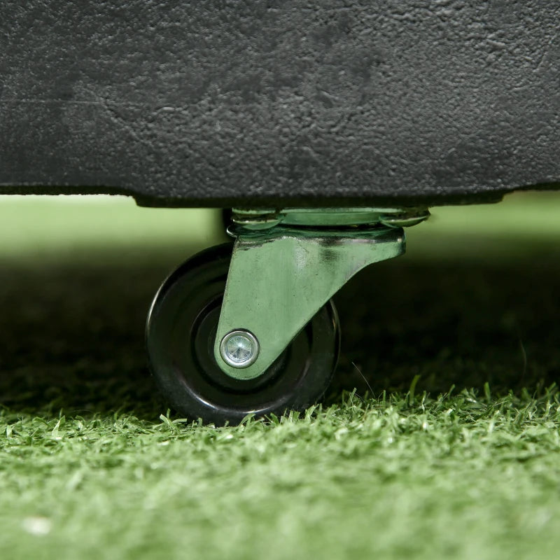 Black Resin Garden Parasol Base with Wheels and Handles, 23.5kg