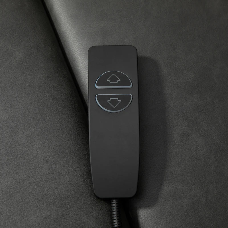 Recliner Chair for Elderly with Remote Control, PU Leather Upholstery, Side Pockets, Charcoal Grey