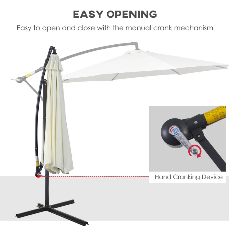 3M Cream White Banana Umbrella Parasol