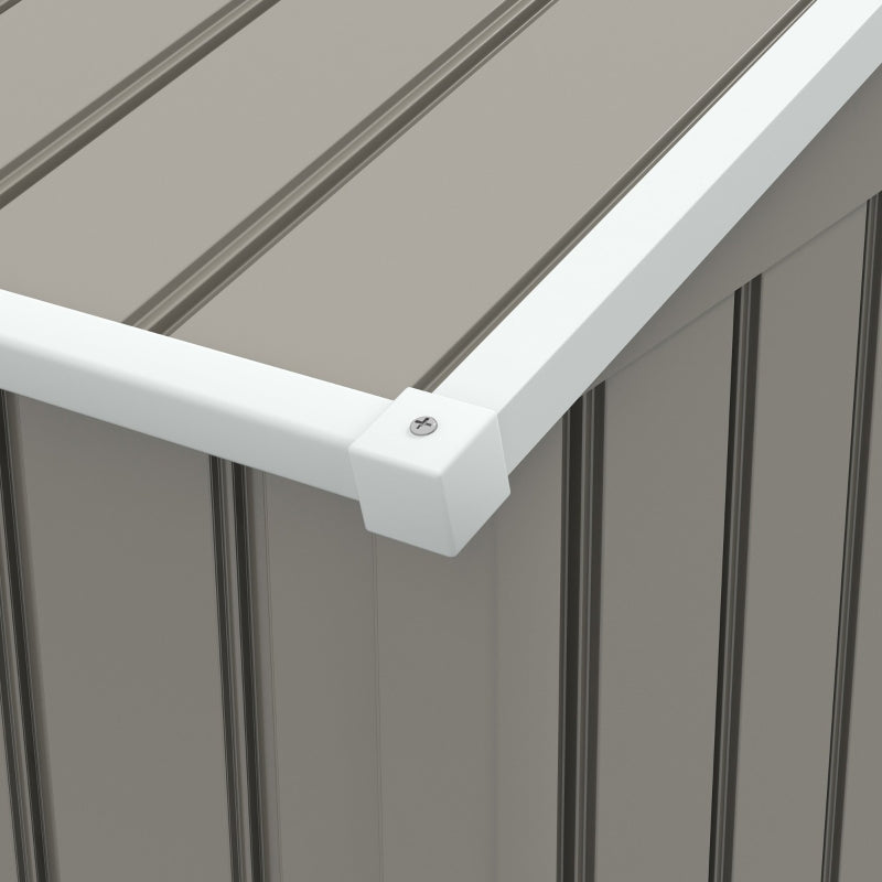 Light Grey 8ft x 6ft Metal Storage Shed