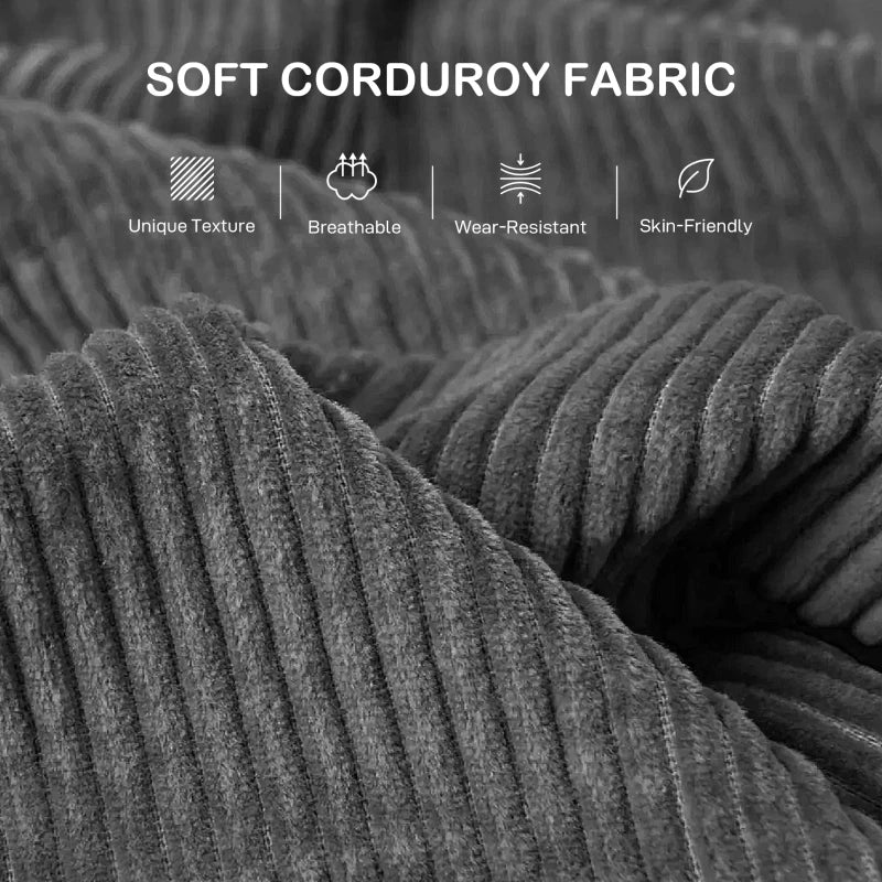 Modern 3-Seater Fabric Sofa with Spring Cushions and Scatter Cushions for Living Room or Home Office, Grey