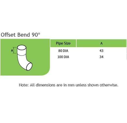 80mm Copper Downpipe 90 Degree Bend