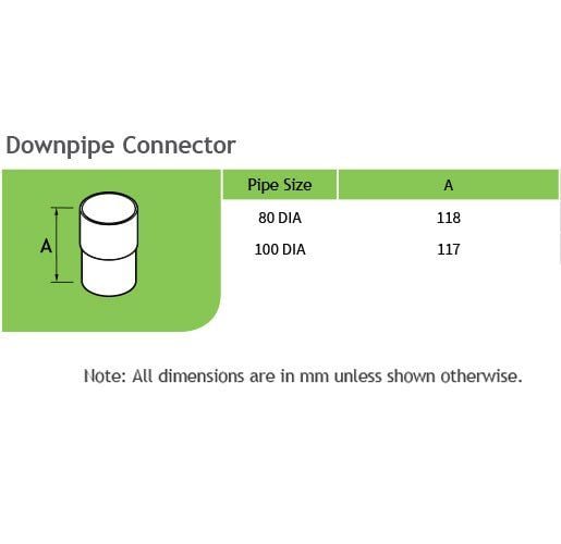 80mm Copper Downpipe Loose Connector