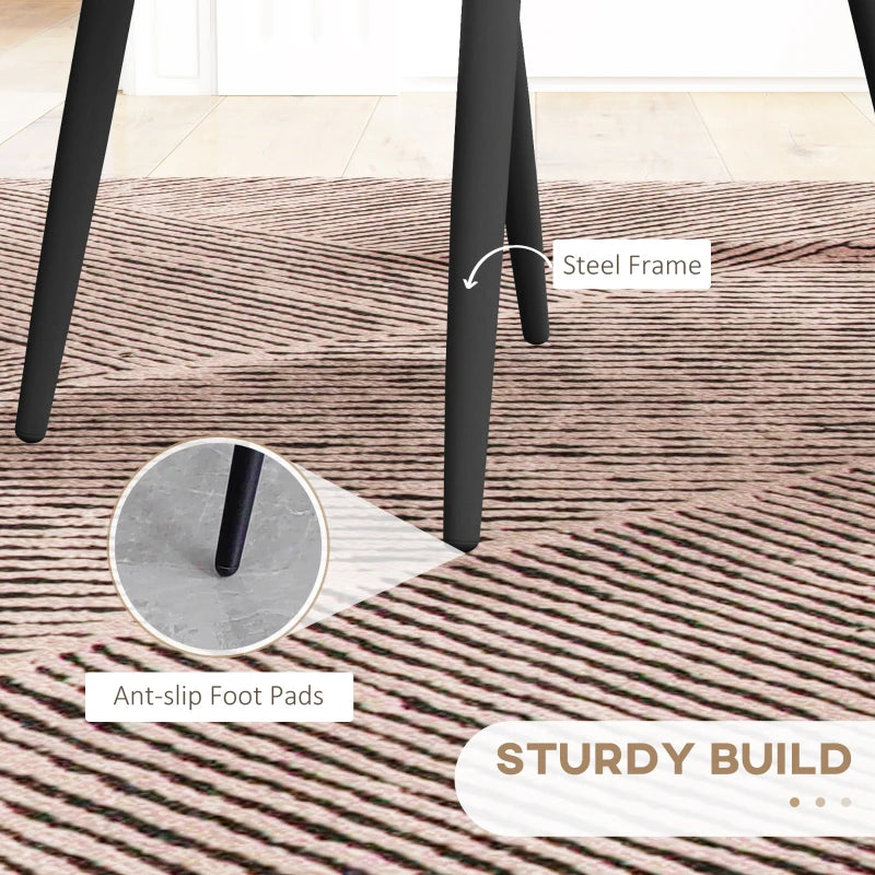 Stylish Velvet Dining Chairs Set of 2 - Modern Grey Dining Room Chairs with Sturdy Metal Legs