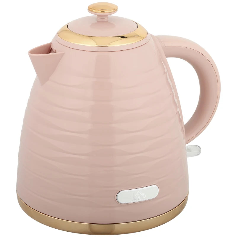 3kW Rapid Boil Pink Honeycomb Kettle - Stylish Electric Tea Kettle for Fast Boiling Water, Perfect for Home & Kitchen
