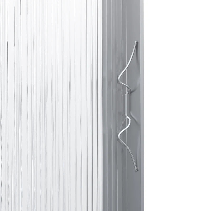 6x6ft Silver Polycarbonate Walk-In Greenhouse with Sliding Door