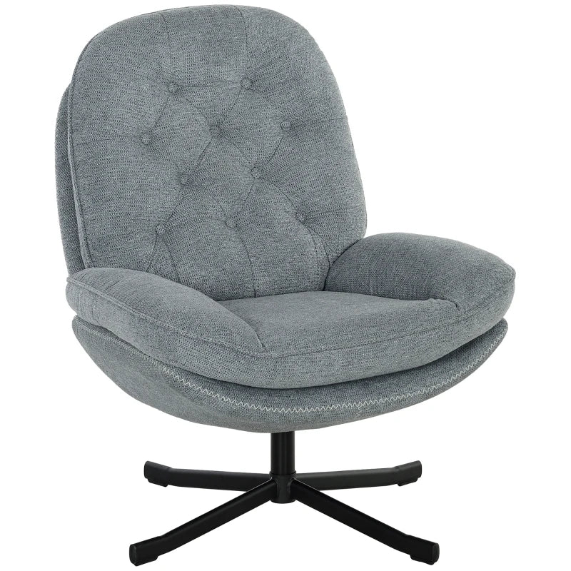 Stylish Grey Swivel Armchair for Ultimate Relaxation and Comfort in Your Living Space