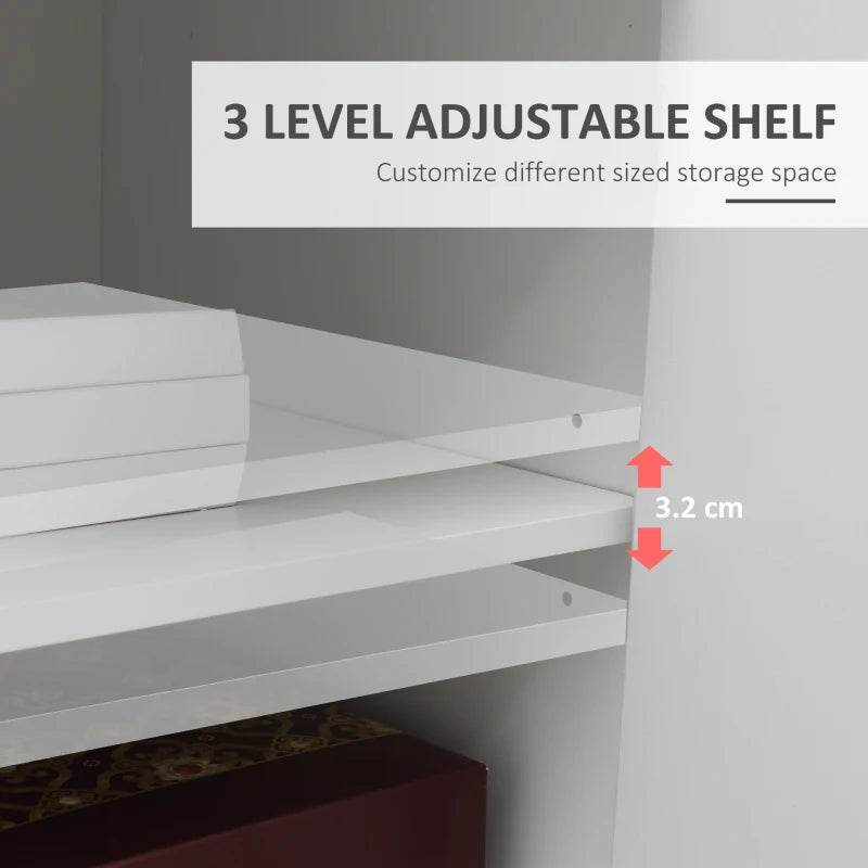 Vinsetto Mobile Printer Stand with Storage Drawer & Open Shelf - Home Office Cabinet, 60cm x 39cm x 80cm, White