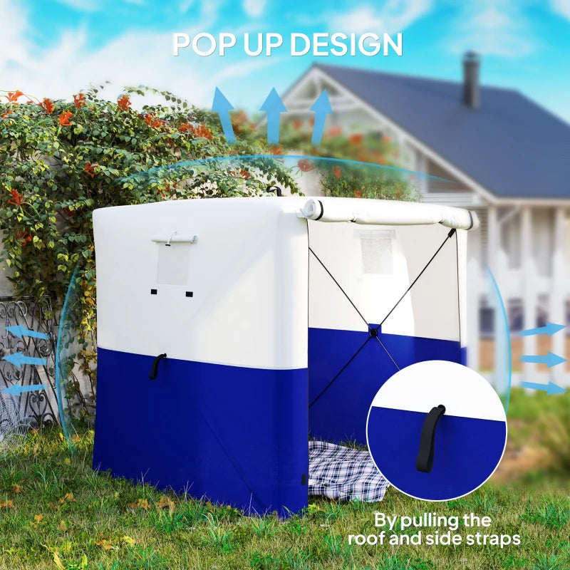 2x2m Dark Blue Pop-Up Gazebo with Accessories - Portable Outdoor Canopy