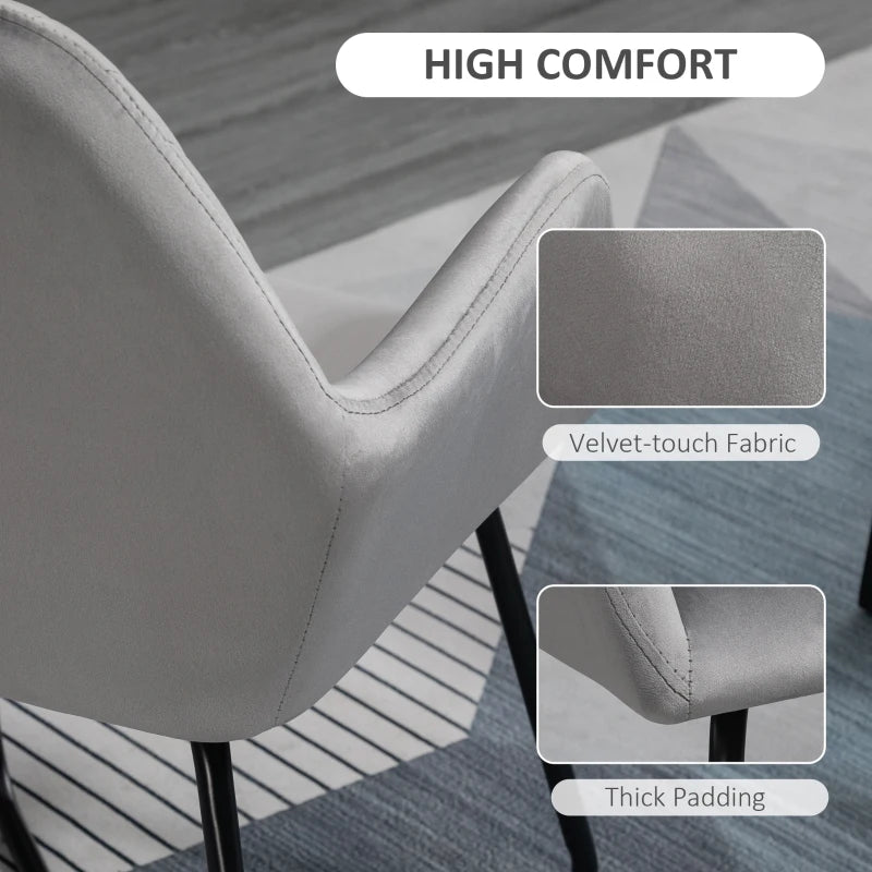 Velvet-Feel Plisse Back Accent Chair in Grey for Stylish Home Decor