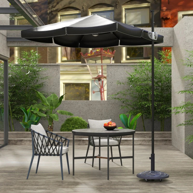 Bronze Rolling Umbrella Base with Wheels - Heavy Duty Concrete Stand