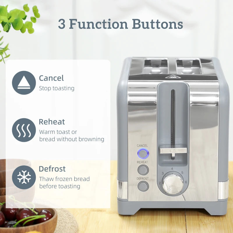 Sleek Grey Textured Kettle and Toaster Set - Modern Kitchen Appliances for Stylish Home Decor