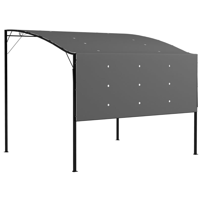 Charcoal Grey Metal Patio Gazebo Awning 3x2.5m