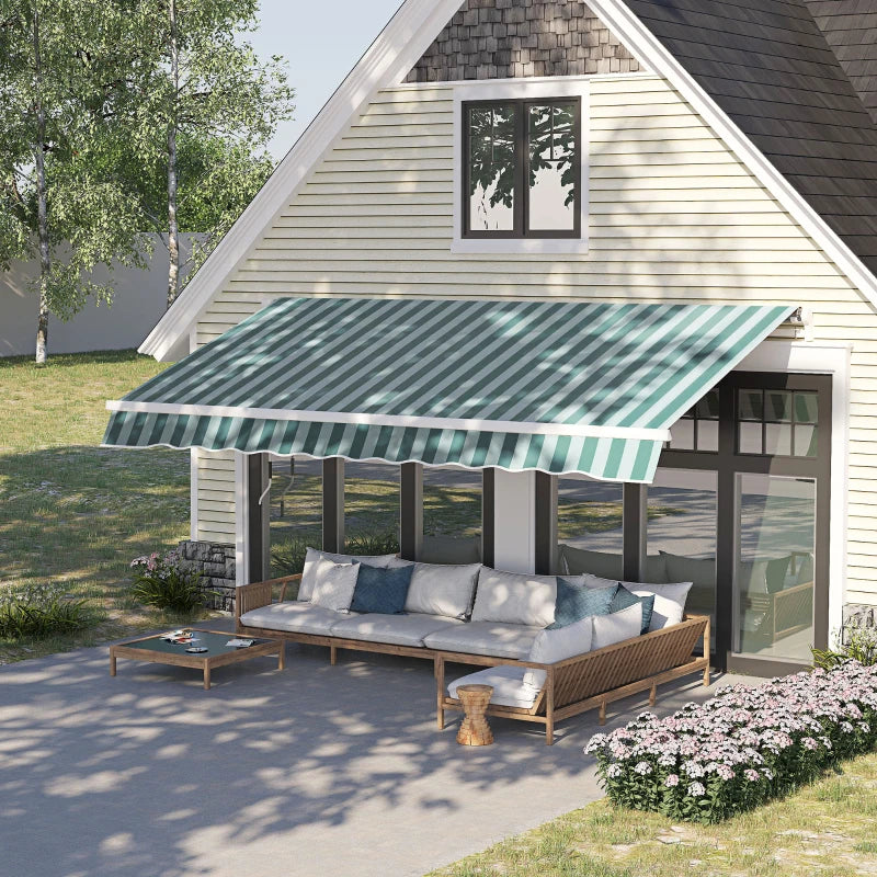 3m x 2.5m Striped Awning (Retractable)