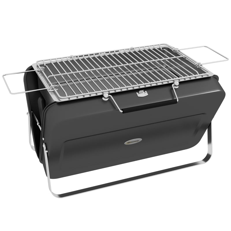 Black Portable Metal BBQ Grill