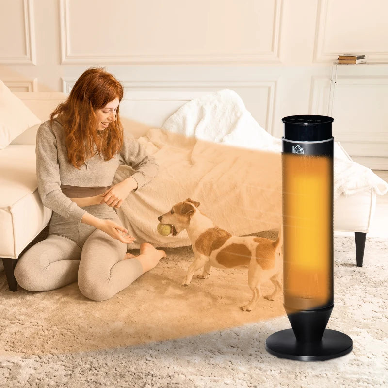 Portable 21 Inch Ceramic Electric Space Heater with 1000W 2000W Power and Timer