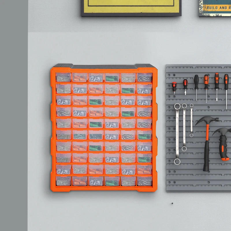 60 Drawer Wall Mount Storage Cabinet for Tools