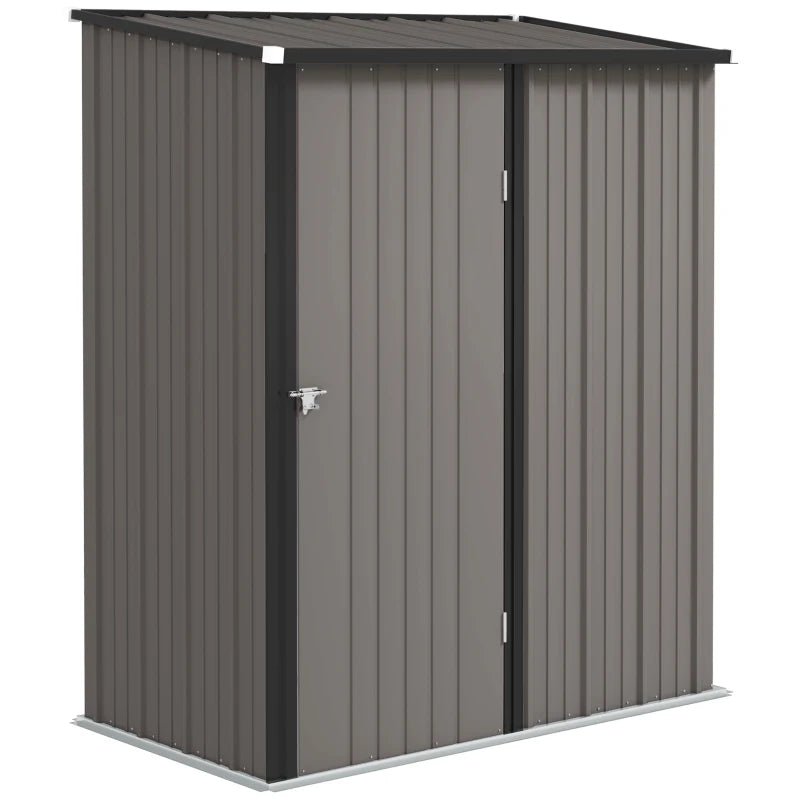 Light Grey 5.3 x 3.1ft Steel Garden Shed