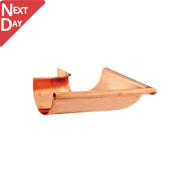125mm Half Round Copper 90 Degree External Angle