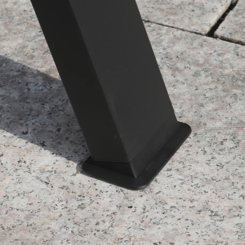 Beige 2 Seater Outdoor Swing Chair with Adjustable Canopy