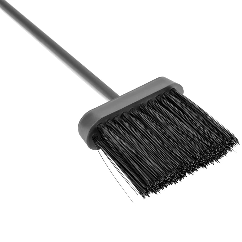 Metal Firewood Log Holder Rack - 2 Layer Indoor Outdoor Fireplace Wood Storage with Tools & Hooks, Black, 40L x 30W x 74.5H cm