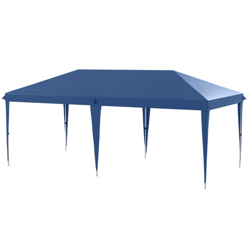 6x3m Waterproof Garden Party Gazebo - Blue