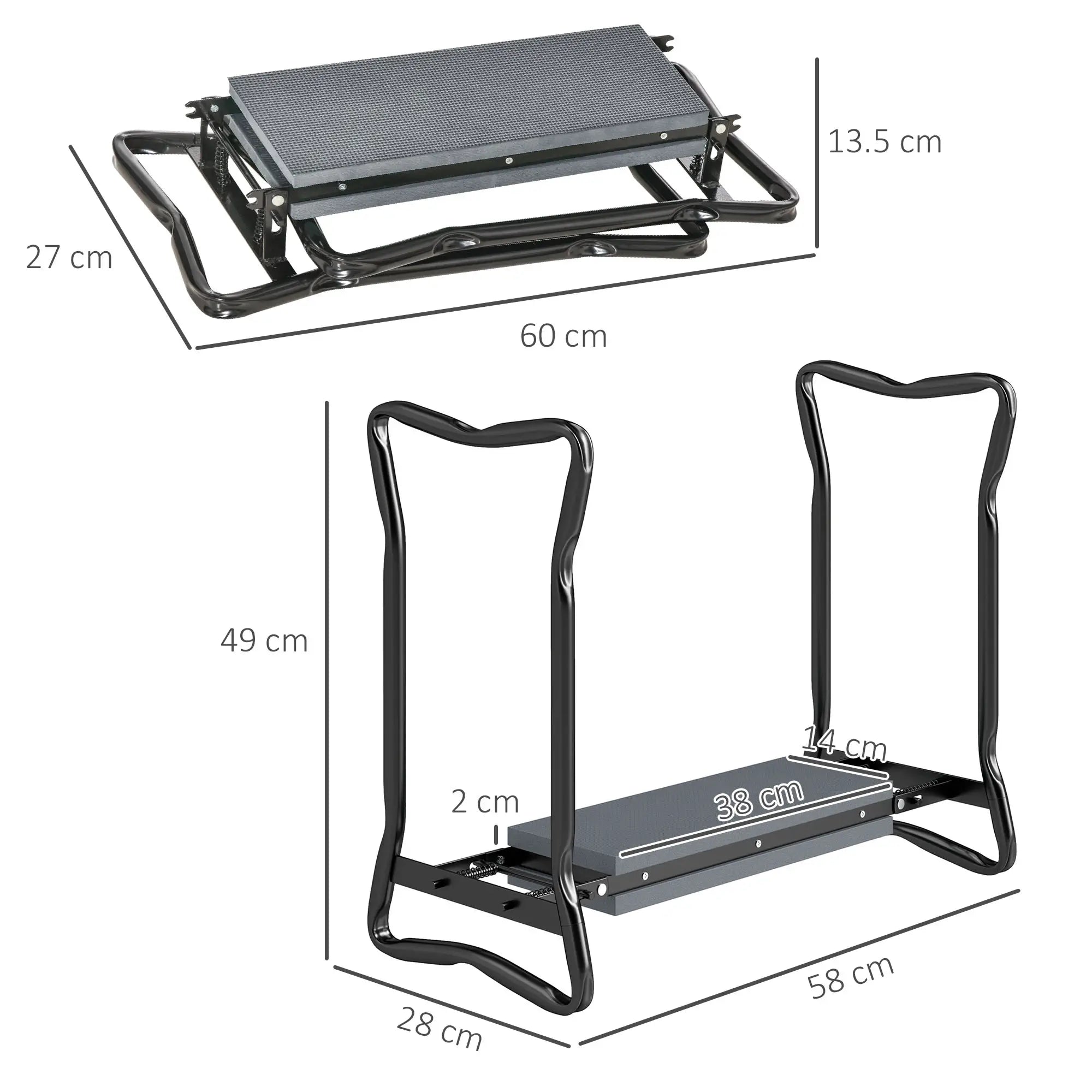 2 In 1 Garden Kneeler Pad - Grey