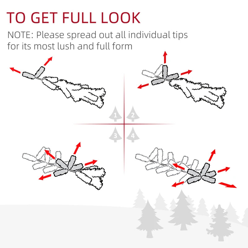 3ft Prelit Artificial Christmas Tree - Snowy Green & White Xmas Tree with Colorful LED Fiber Optic Lights