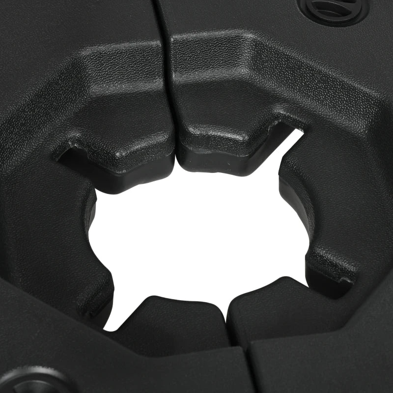 Black Cantilever Parasol Base Weights, Set of 2 - 110kg Sand or 70kg Water Filled